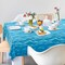 3 Pieces Ocean Waves Water Print Plastic Table Cover Ocean Party